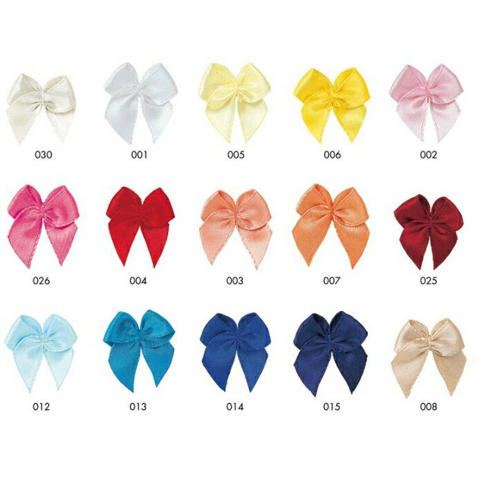 サテン 蝶リボン 25mm×25mm』 100個単位 【28色展開】 : 手芸問屋