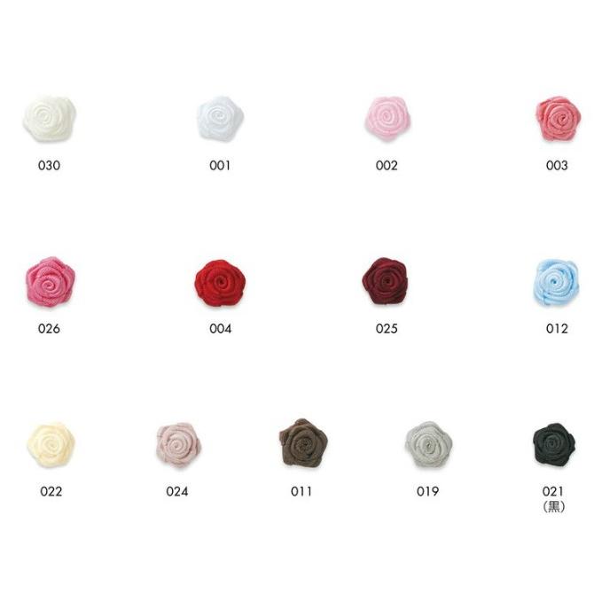 サテン 巻きバラ モチーフ 30mm』 10個単位 【13色展開】 : 手芸問屋