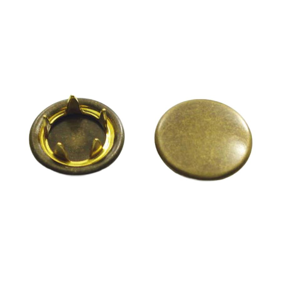 【カネエム製】 アメリカンホック 金属スナップボタンパーツ キャップ 12mm アンティックゴールド 【30個】 |  | 01