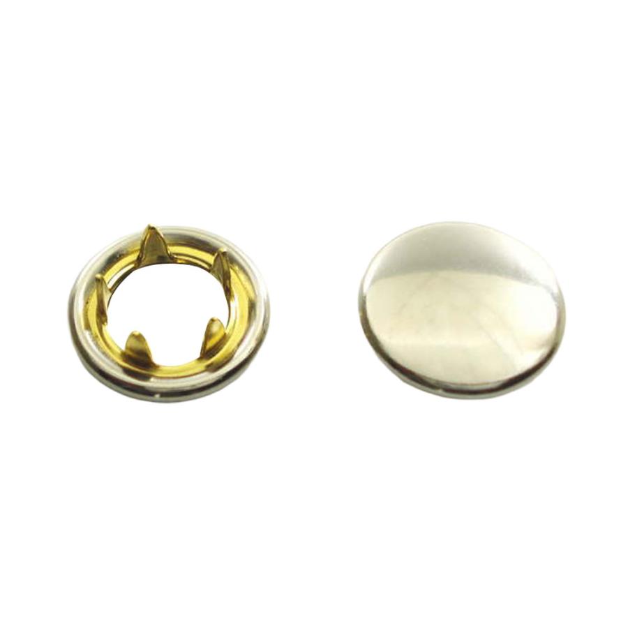 【カネエム製】 アメリカンホック 金属スナップボタンパーツ キャップ 12mm シルバー 【30個】 |  | 01