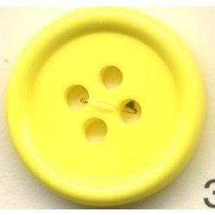 トップカラーポリボタン（ツヤ）　４つ穴　ライトイエロー | 