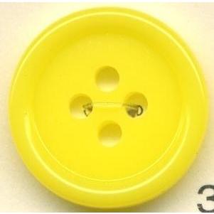トップカラーポリボタン（ツヤ）　４つ穴　イエローハイライト | 