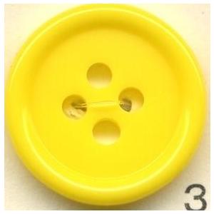 トップカラーポリボタン（ツヤ）　４つ穴　イエロー | 