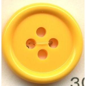 トップカラーポリボタン（ツヤ）　４つ穴　サフランイエロー | 