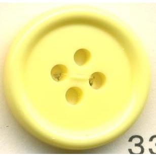 トップカラーポリボタン（ツヤ）　４つ穴　レモンイエロー | 