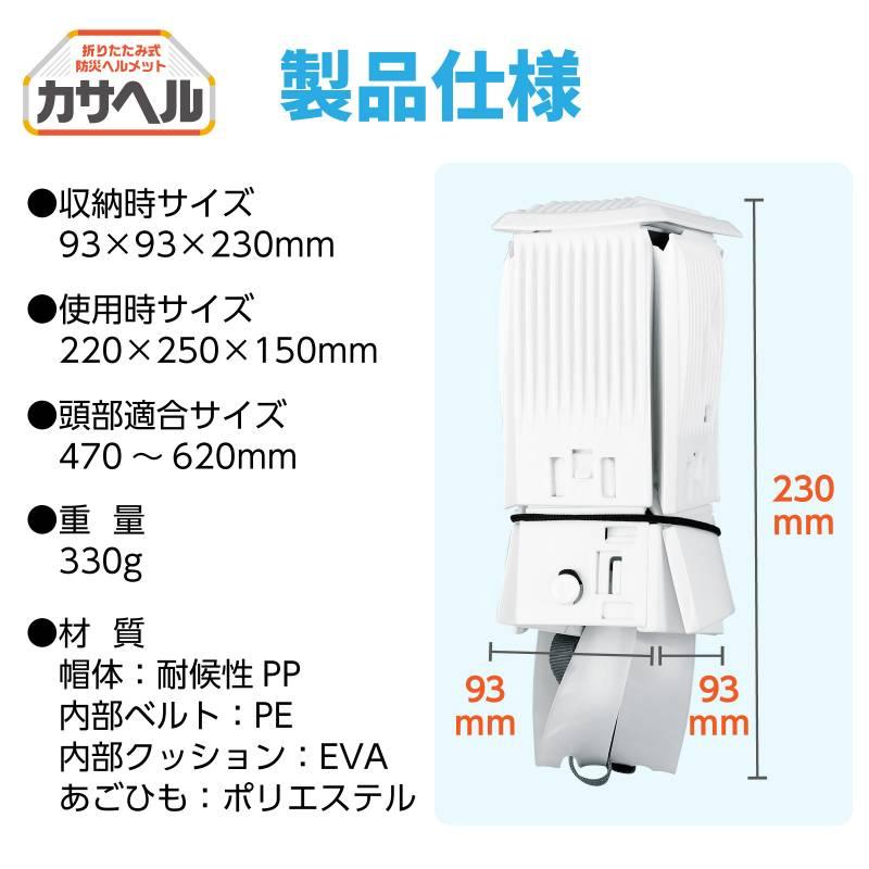 折りたたみ防災ヘルメット カサヘル |  | 17