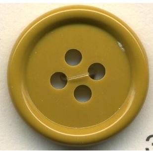 トップカラーポリボタン（ツヤ）　４つ穴　イエローオーカー | 