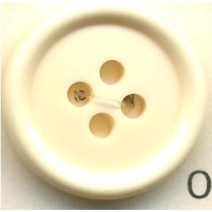 トップカラーポリボタン（ツヤ）　４つ穴　クリーム | 