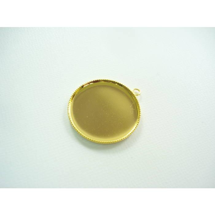 【レジン/アクセサリー】 真鍮パーツ アクセサリー台座 セッティング シンプルラウンド |  | 01