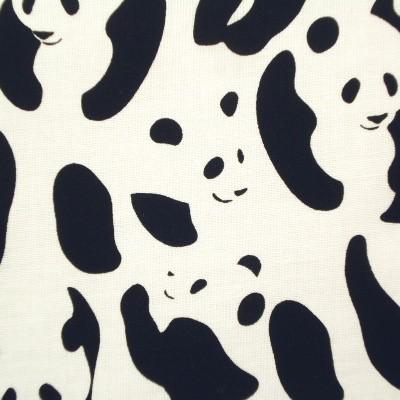 【国産シーチング】 パンダカモフラ柄 コットンプリント生地 112cm巾/1Ｍ単位 地/布 | 