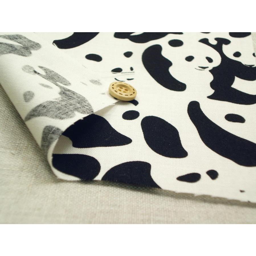 【国産シーチング】 パンダカモフラ柄 コットンプリント生地 112cm巾/1Ｍ単位 地/布 |  | 01