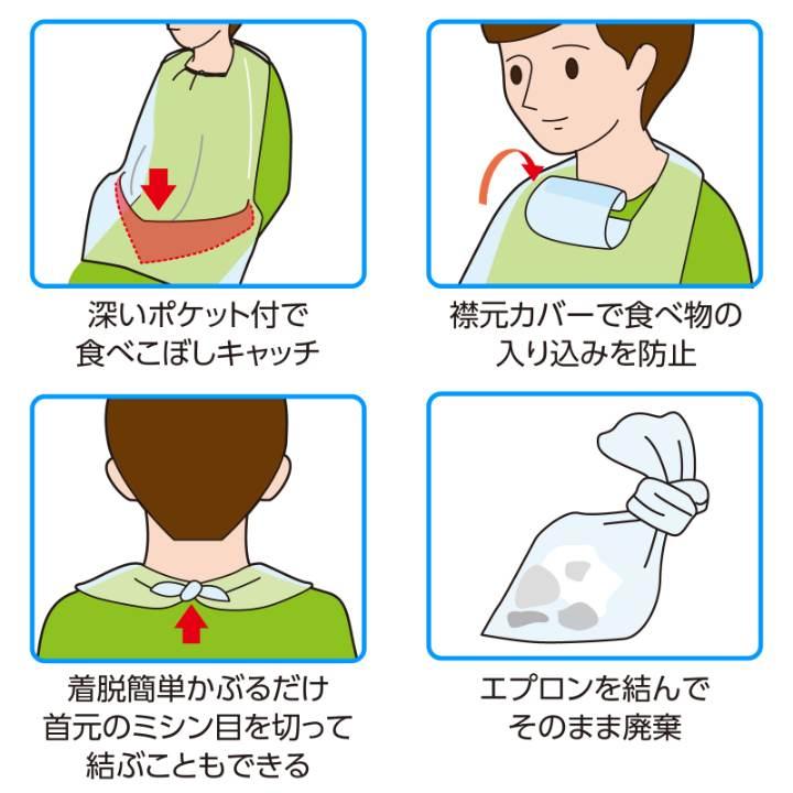 ポケット付使い捨て食事用エプロン100枚入 |  | 04