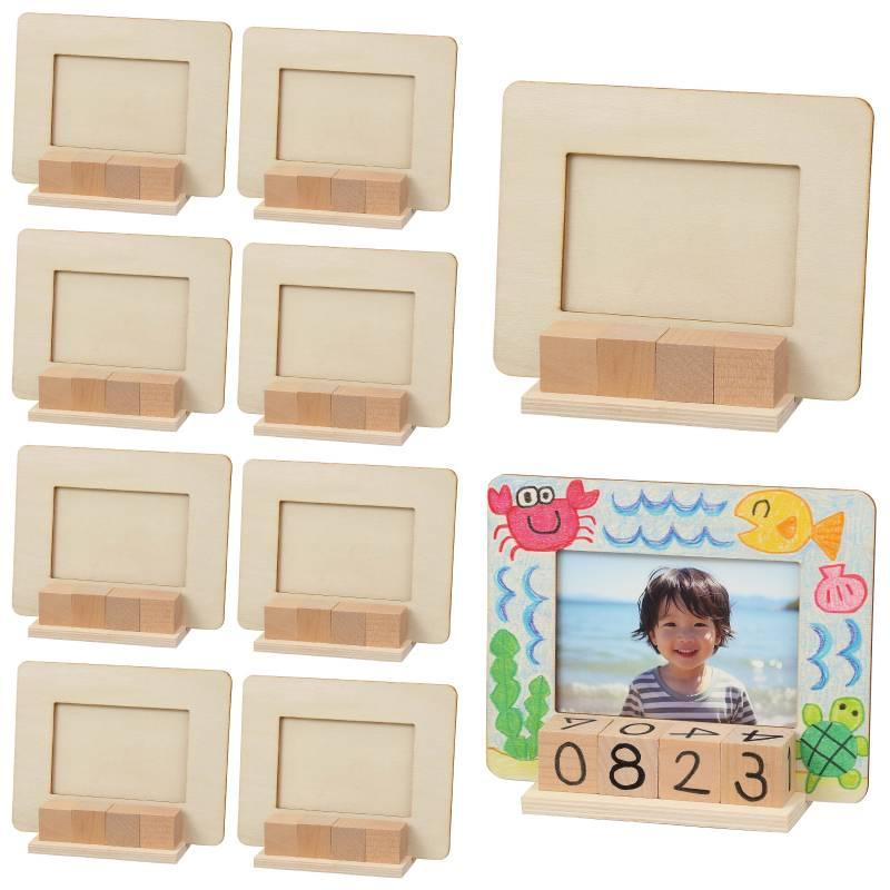 木製万年カレンダーフォトフレーム 10個セット | 