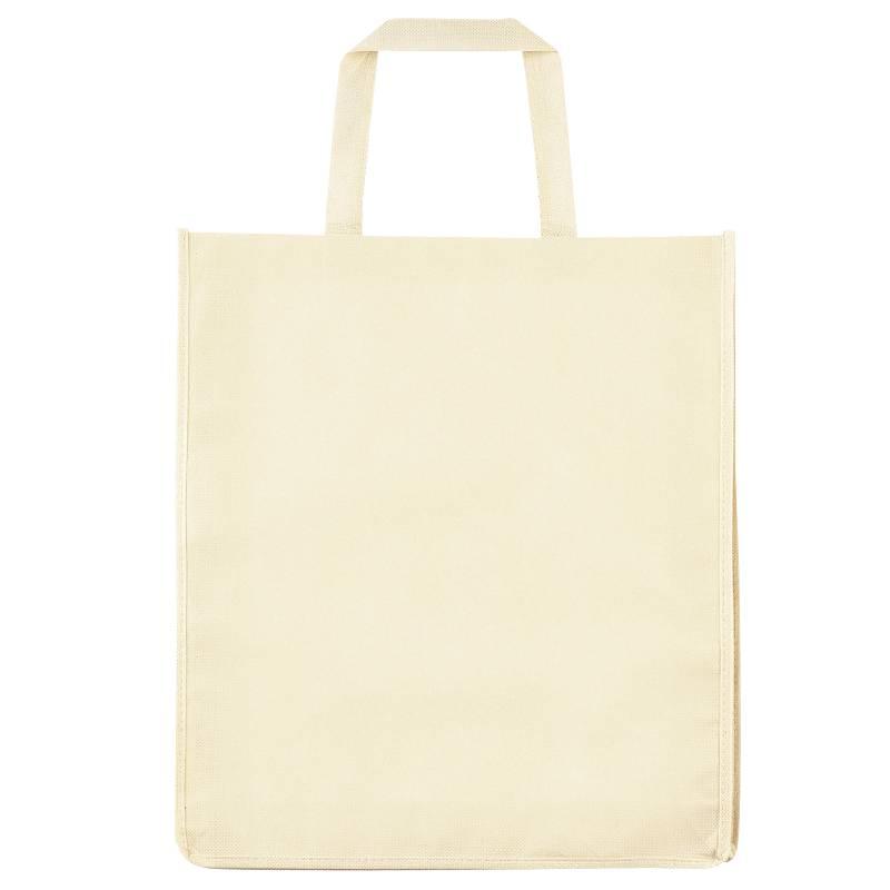 (まとめ) マチ付不織布トートバッグ タテ型 ベージュ 【×40セット】 マチ付不織布トートバッグ タテ型 ベージュ : 手芸問屋ウイングス