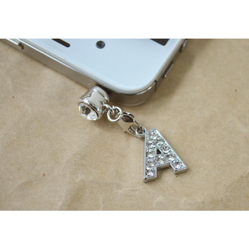 アルファベットチャーム　アクセサリートップ　シルバー/クリスタル　【A〜Z】 |  | 02