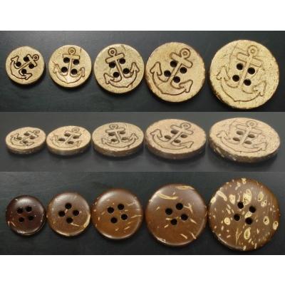 ココナッツボタン　四つ穴　イカリ柄 |  | 01