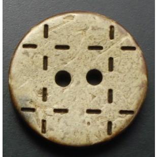 ココナッツボタン　二つ穴　チェック柄 | 