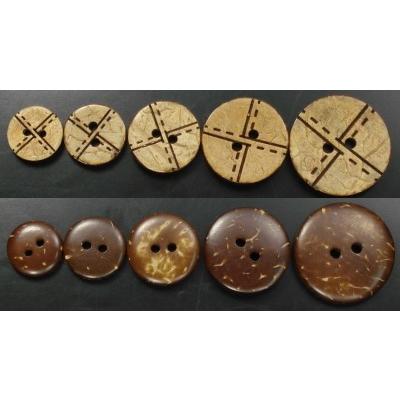 ココナッツボタン　二つ穴　クロスチェック柄 |  | 01
