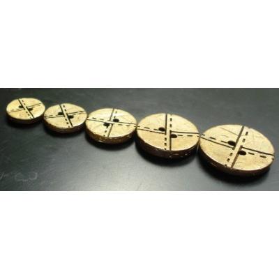 ココナッツボタン　二つ穴　クロスチェック柄 |  | 02