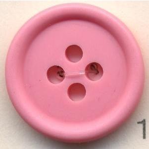 トップカラーポリボタン（マット） 4つ穴 ピンク : 手芸問屋