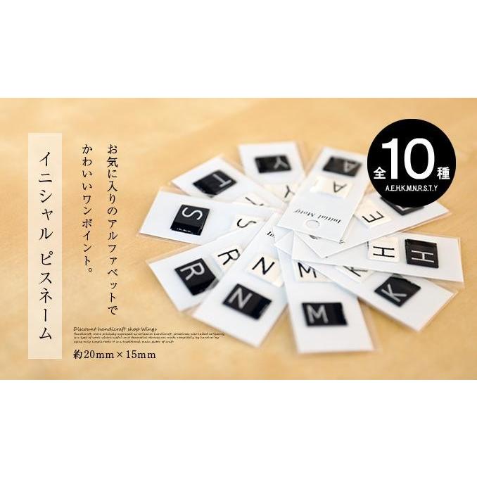 メール便OK】全10種 イニシャル ピスネーム アルファベット 織
