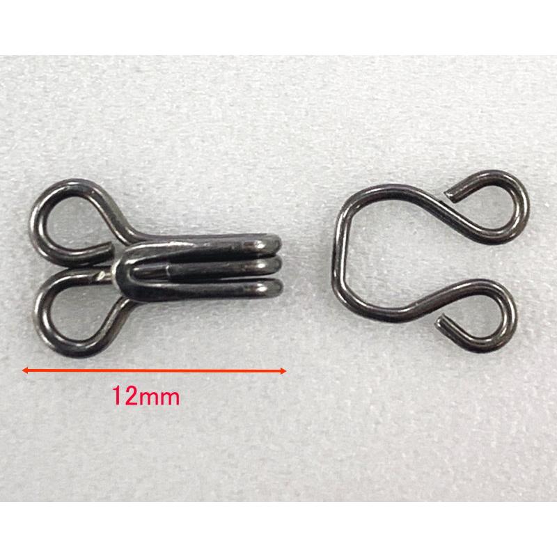 スプリングホック ブラックニッケル 特大 （12セット入り） : 手芸問屋