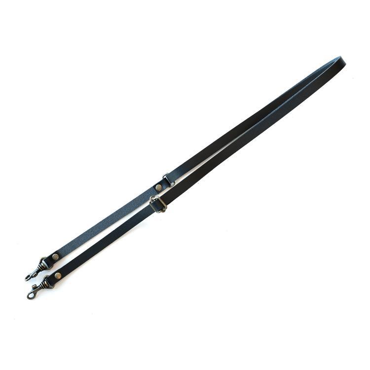 本革ショルダーストラップ 調整バックル付き 10mm幅×130cm 回転カン付