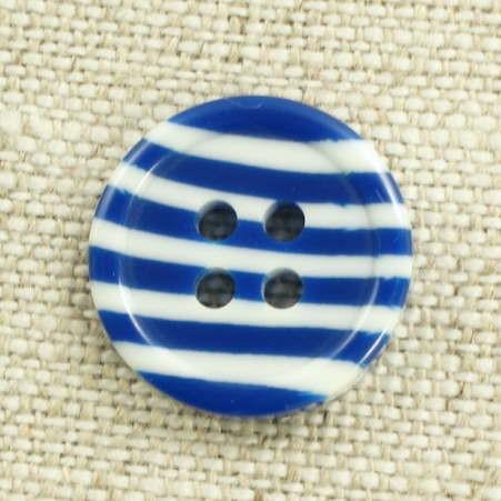 マリーン調　ストライプ柄ボタン　四つ穴 | 