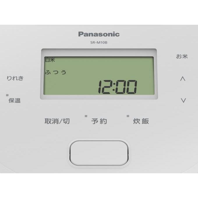 Panasonic SR-M10B-W おどり炊き 炊飯器 白 おどり炊き