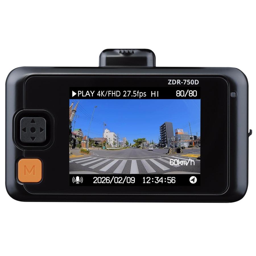 COMTEC 4K UHD ドライブレコーダー ZDR-750D コムテック（Comtec） ドライブレコーダー ZDR-750D : ウインク