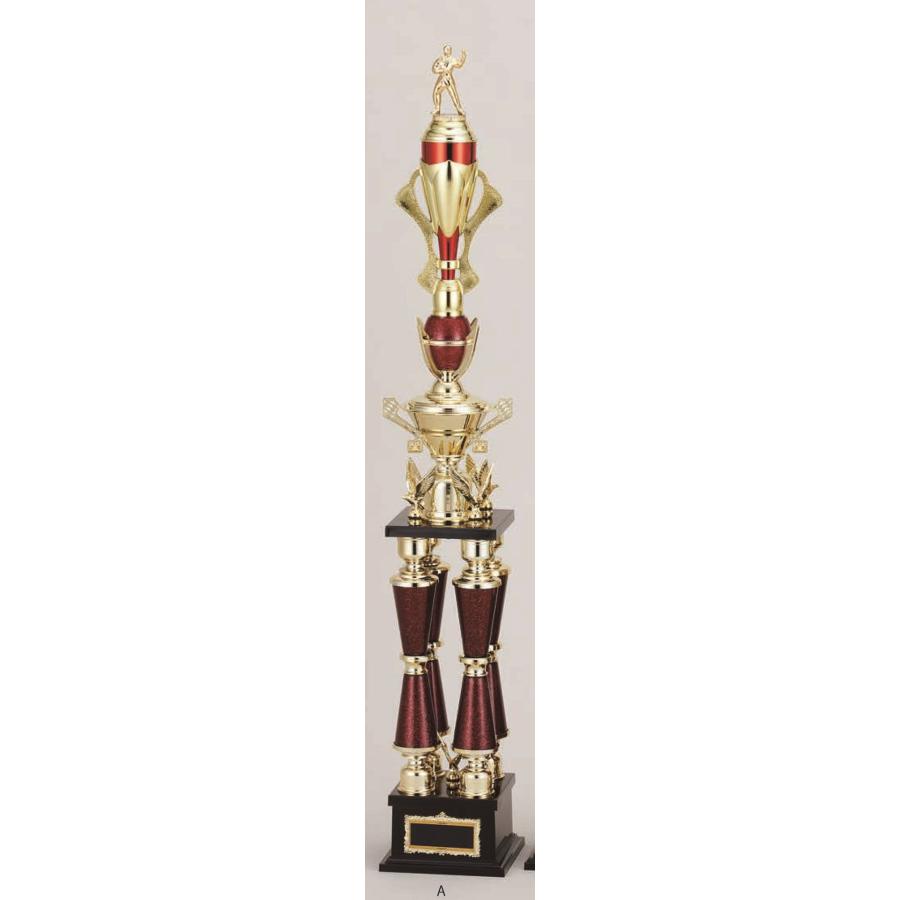 [T353A/N-3]トロフィー／4本柱／先端は金属製人形／高さ90cm | 