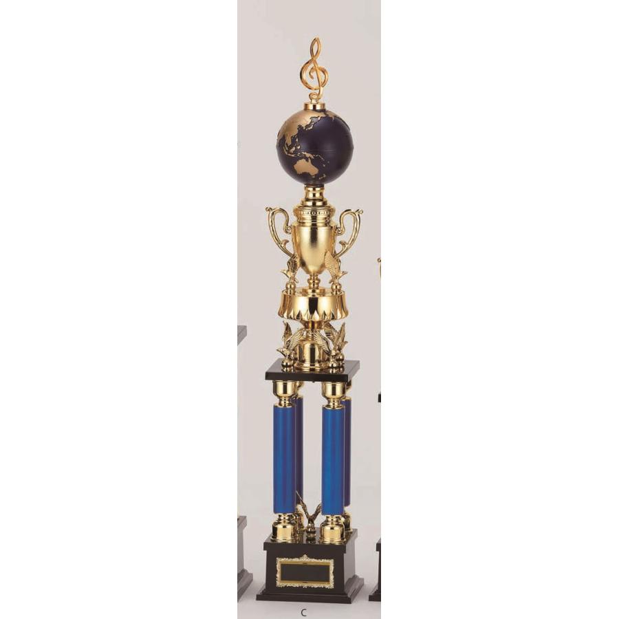 [T357C/N-3]トロフィー／4本柱／先端は金属製人形／高さ81cm | 