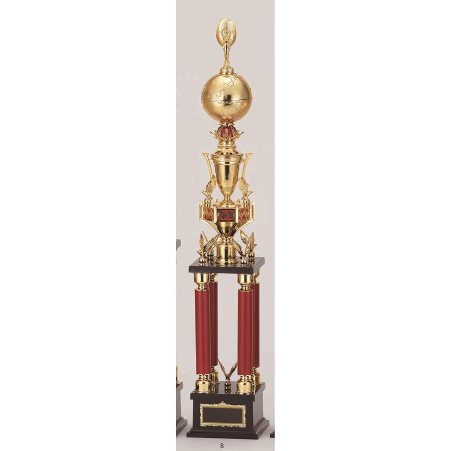 [T358B/N-4]トロフィー／4本柱／先端は金属製人形／高さ90cm | 