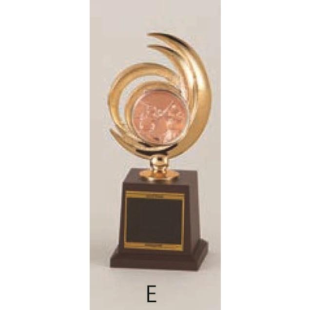 [T381E/K-1]トロフィー／1本柱／先端は樹脂製メダル／高さ17cm | 