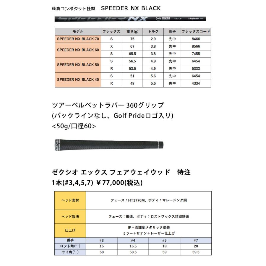 (カスタム)ダンロップ ゼクシオエックス フェアウェイウッド SPEEDER NX BLACK カーボンシャフト 2024年モデル XXIO-eks- XXIO13 FW DUNLOP ゴルフ｜winning-golf｜04