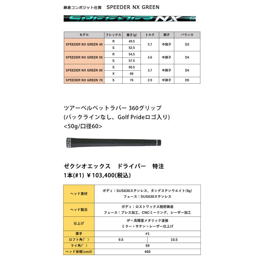 XXIO(ゼクシオ) X-eks- 10.5 NX GREEN 60s