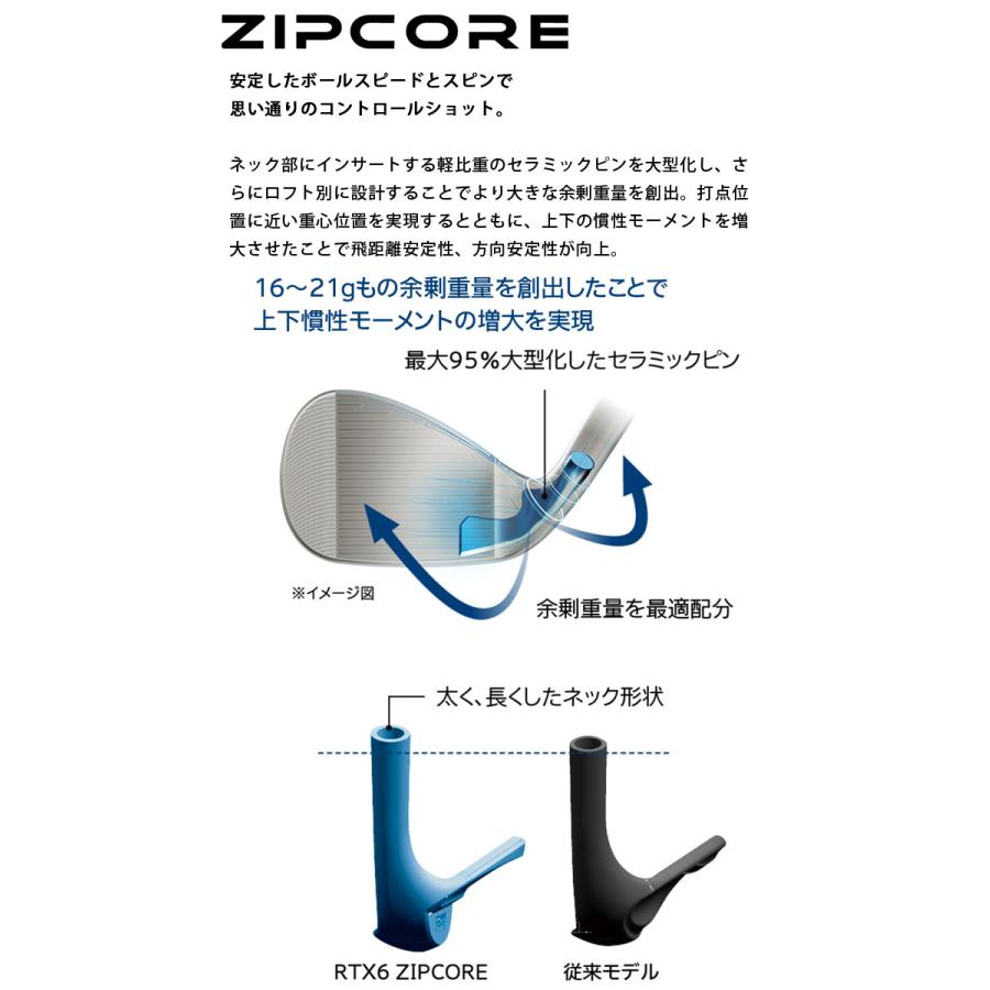 クリーブランド RTX6 ZIPCORE ウェッジ ブラックサテン ダイナミックゴールドシャフト Cleveland GOLF DUNLOP  ダンロップ ゴルフ (セール価格)