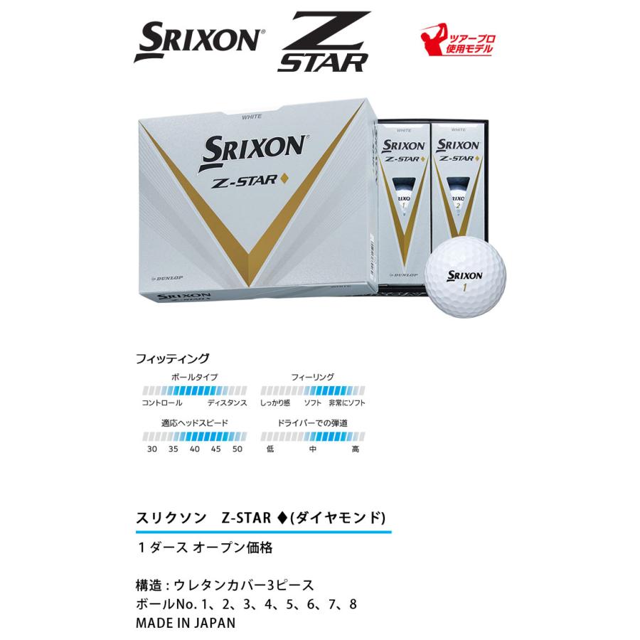 【送料無料】スリクソン Z-STAR ダイヤモンド２ １ダース（１２球入り） 2023年モデル DUNLOP SRIXON ゴルフボール ダンロップ Ｚスター ゼットスター｜winning-golf｜02