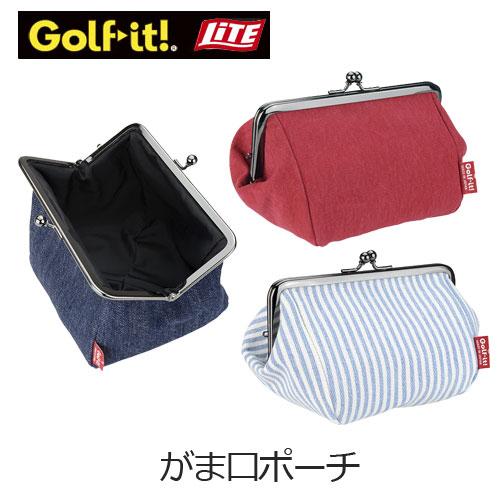 ライト 岡山デニム使用 がま口ポーチ C-78 LITE ゴルフ ラウンド用品