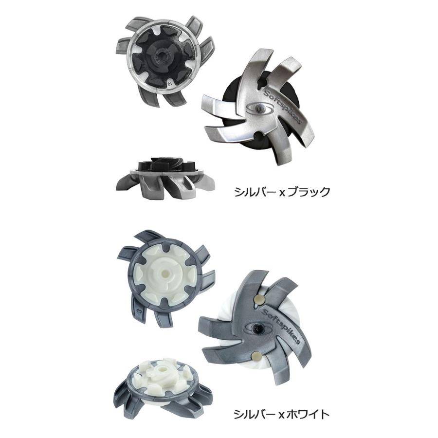 ソフトスパイク社 シルバートルネード シルバーxブラック Fast Twist3