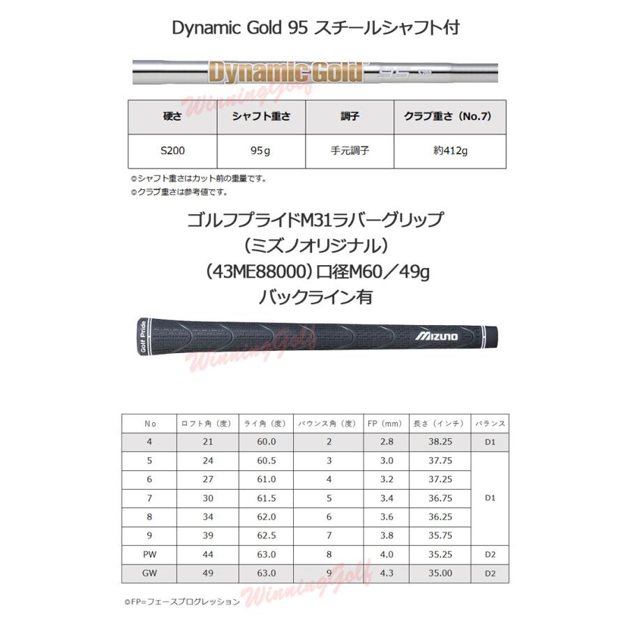 ミズノ JPX923 FORGED アイアン 単品 (Dynamic Gold 95 スチールシャフト付) 5KJWB37274/5KJWB37285｜winning-golf｜07