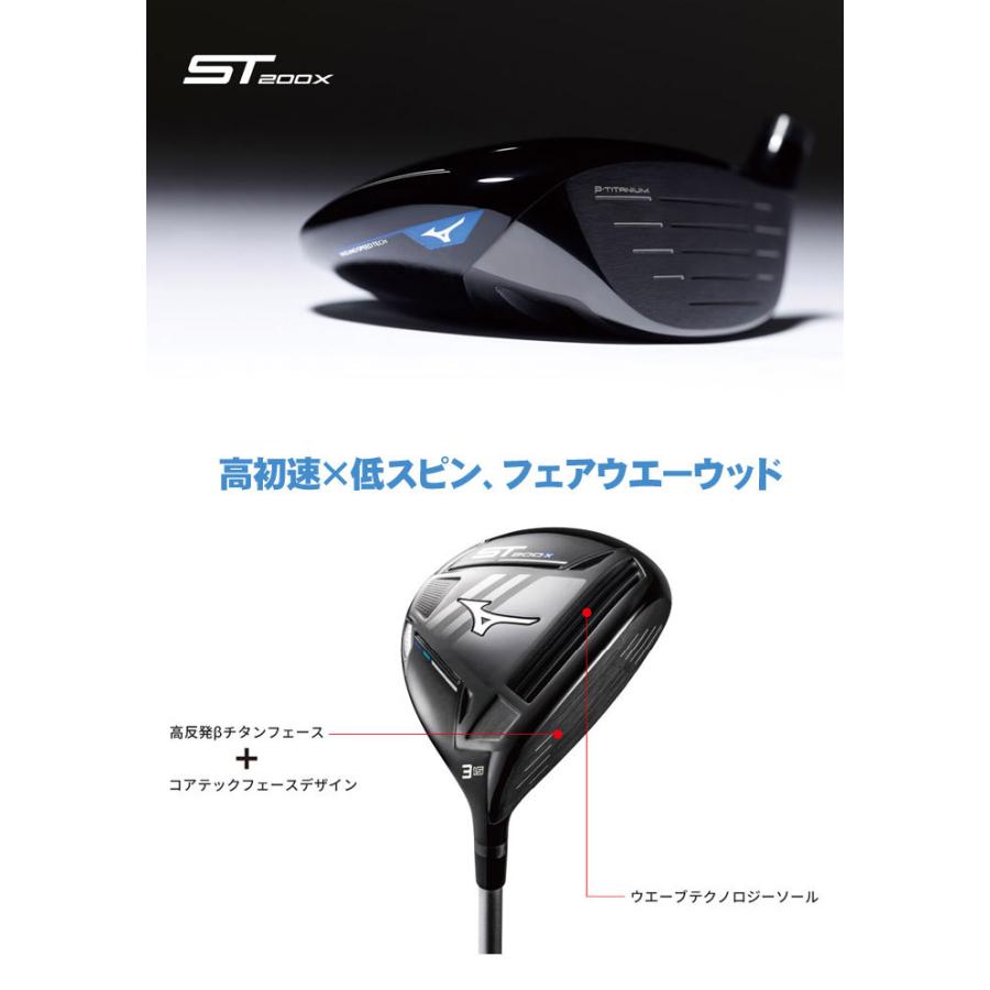 ミズノ ST200X チタンフェアウエーウッド (20 MFUSION F カーボンシャフト付)  5KJBB43253 MIZUNO ゴルフ  FW｜winning-golf｜02