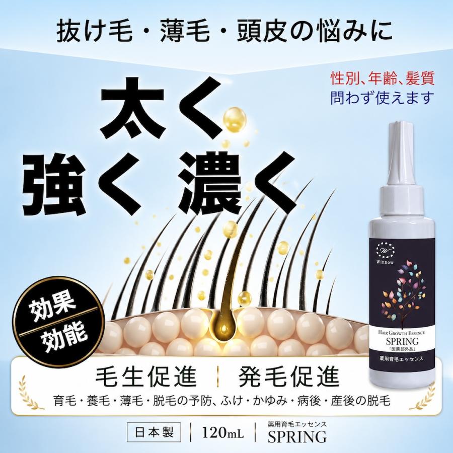 Winnow 薬用育毛エッセンSPRING 薄毛 抜け毛 医薬部外品 育毛剤 発毛