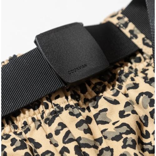 COOKMAN クックマン シェフパンツ Short Black Belt Vision Leopard Beige_2