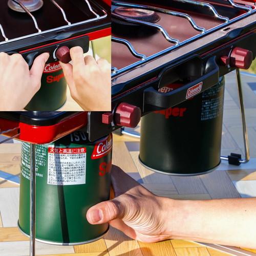 Coleman コールマン パワーハウスLPツーバーナーストーブII レッドの画像