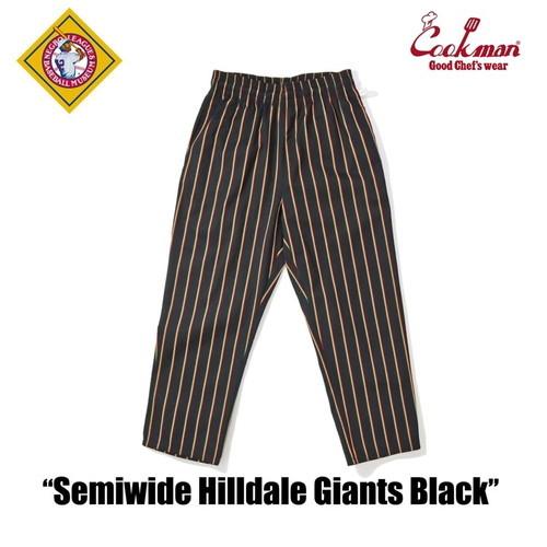 COOKMAN クックマン Chef Pants Semiwide  Hilldale Giants Blackの画像