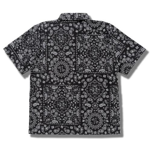 COOKMAN クックマン ワークシャツ Short Sleeve Light Paisley Black_1