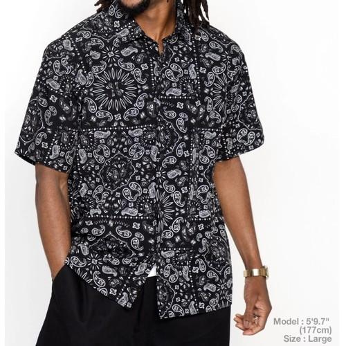 COOKMAN クックマン ワークシャツ Short Sleeve Light Paisley Black_4