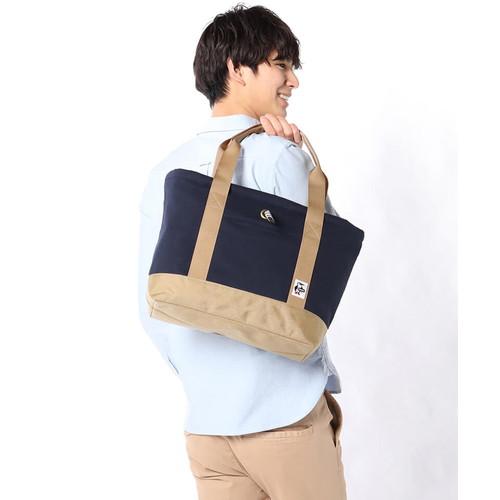 (CHUMS)チャムス トートバッグスウェットナイロン (Navy x Beige)｜wins｜04