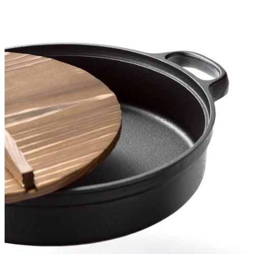 OIGEN 及源鋳造 南部鉄器 餃子鍋 一度にたくさん焼ける 丸形タイプ すき焼き ぎょうざ 兼用鍋 26cm | 及源鋳造 | 01